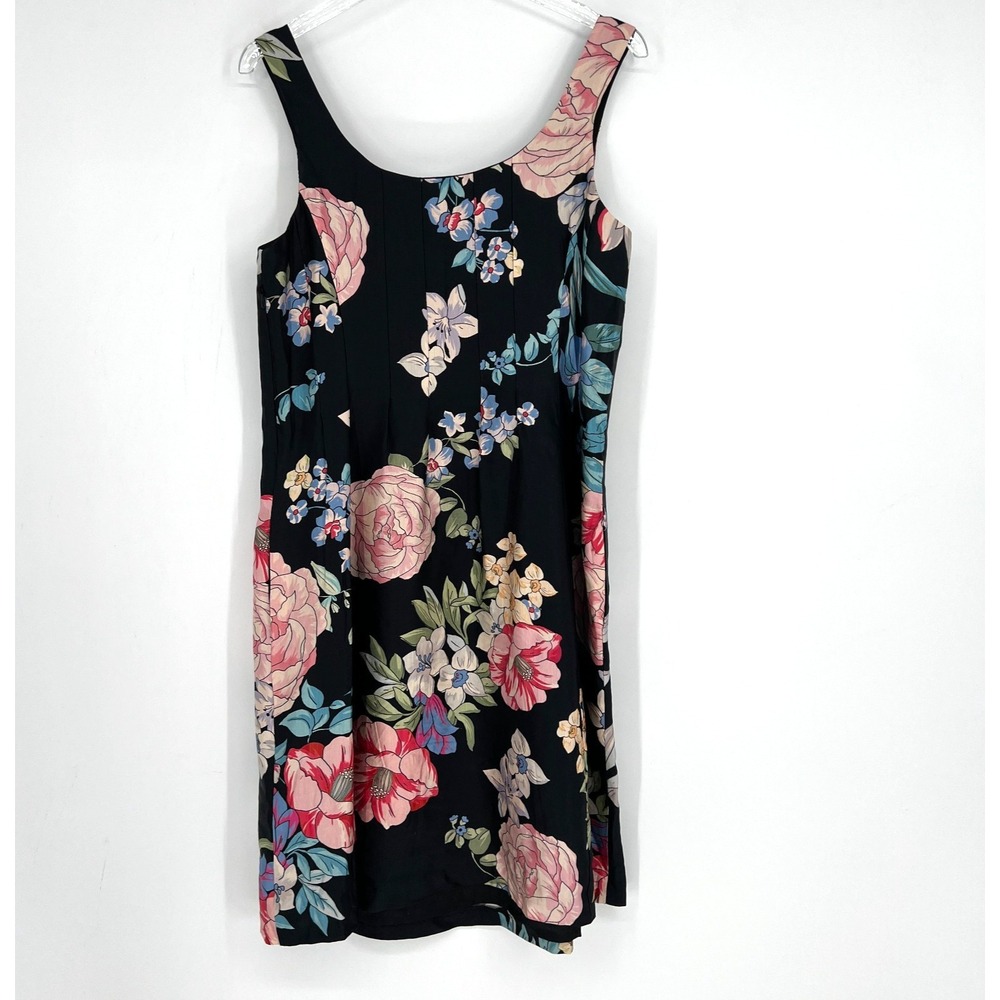 Johnny Was Biya Dress Womens S Floral Roses Linen Boho‎ Western Feminine